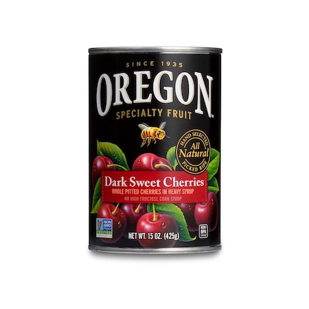 Oregon Fruit Product Pitted Dark Sweet Cherry 15 oz. Can, PK8 PK8 31718
